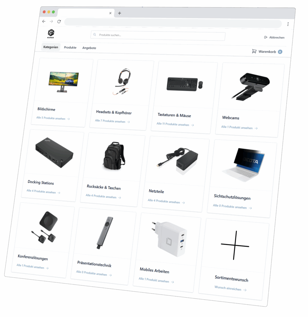 Individueller Onlineshop Vorschau